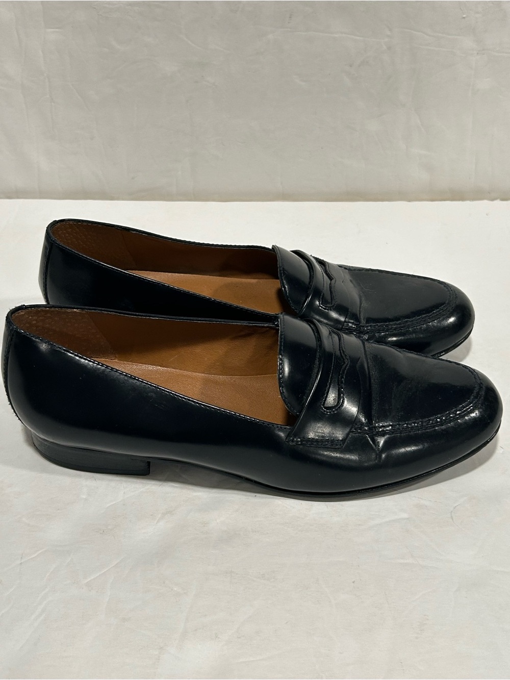 Lauren Ralph Lauren Black Leather Penny Loafers Made in Brazil Size 6.5 Vintage - Picture 8 of 12